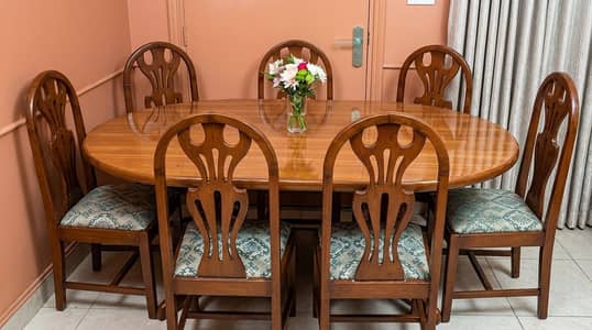 Tali Wood Dinning Table with 6 Chairs