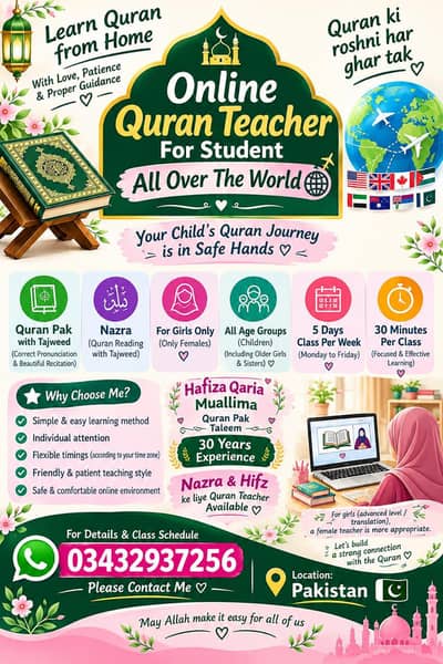 QURAN TEACHER AVAILABLE