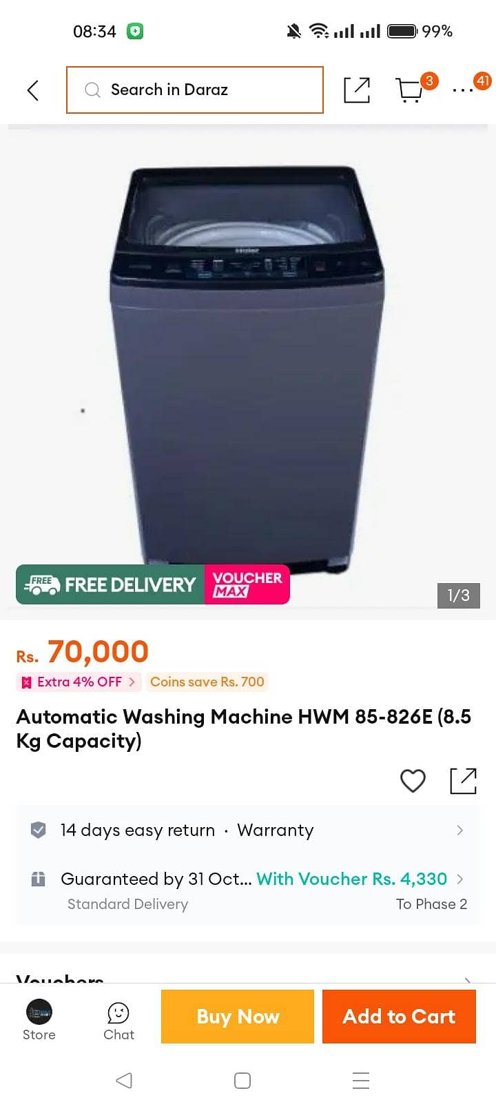 Haier fully automatic washing machine 1