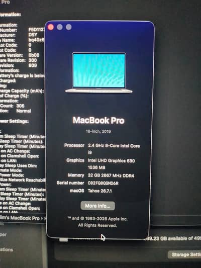MacBook Pro 2019 16" - i9, 32GB RAM, 4GB Graphics