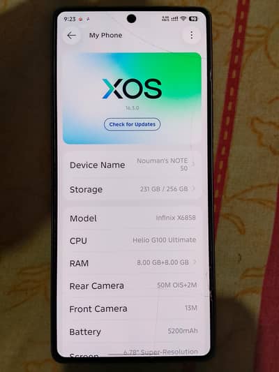 Infinix Note 50 In 2 month warranty left