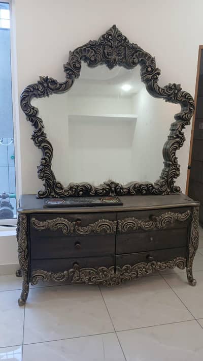 bed with side table and dressing for sale