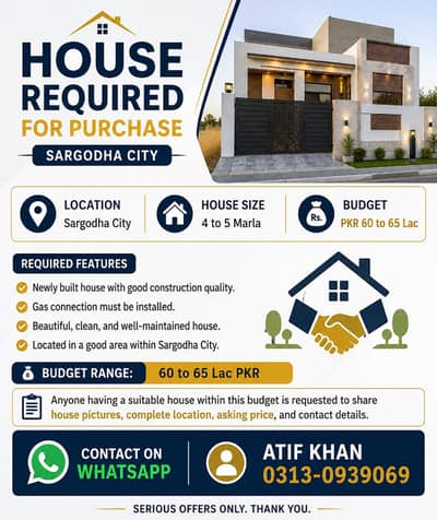 HOUSE REQUIRED
