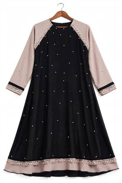 Black georgette abaya like new