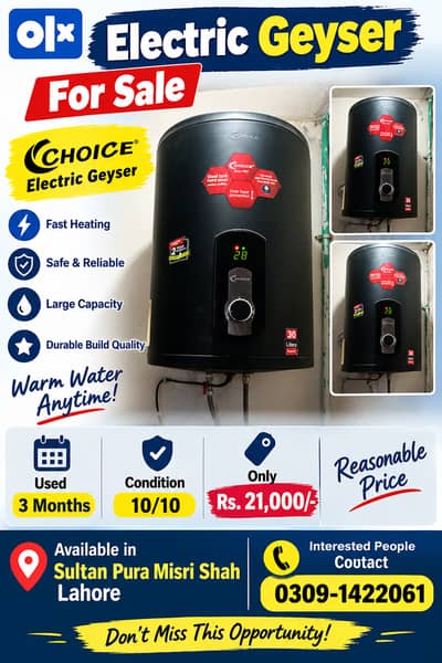 Urgent sale geysers