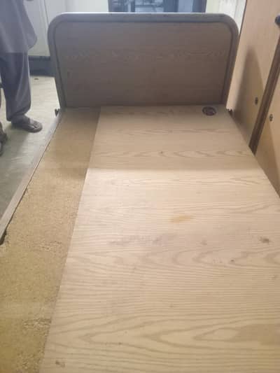 iron made  havy material and wood have weit