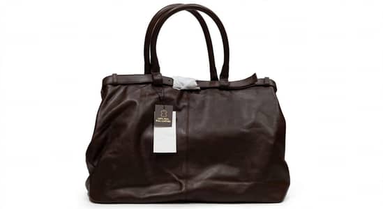 real leather tote bag