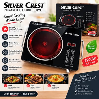 Silver Crest Electric Stove – Brand New Box Packed | Touch Control