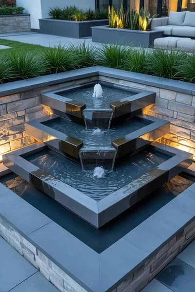 Waterfall - Fountain - Pool - Terrace & Rooftop Garden (0333-5556007)