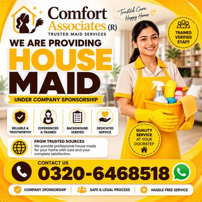 Baby Sitter Maids / House Maids / cook / House chef / maid available