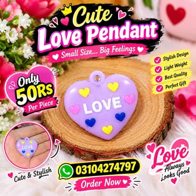 Love Heart Charmps for Bracelet & Keychain -Red & Purple- Rs. 50 1 pice