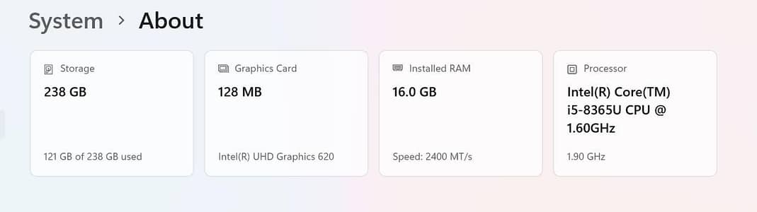 Dell Latitude 5400- core i5 8th generation. Touch