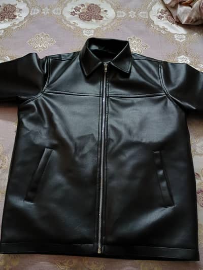 Brand New Korean Style Black Leather Jacket