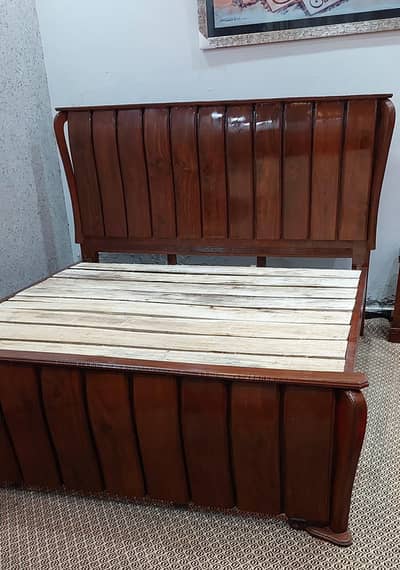 Bed set new condition king size with side tables dressing