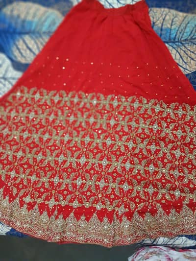 Heavy embroidered Bridal Lehnga