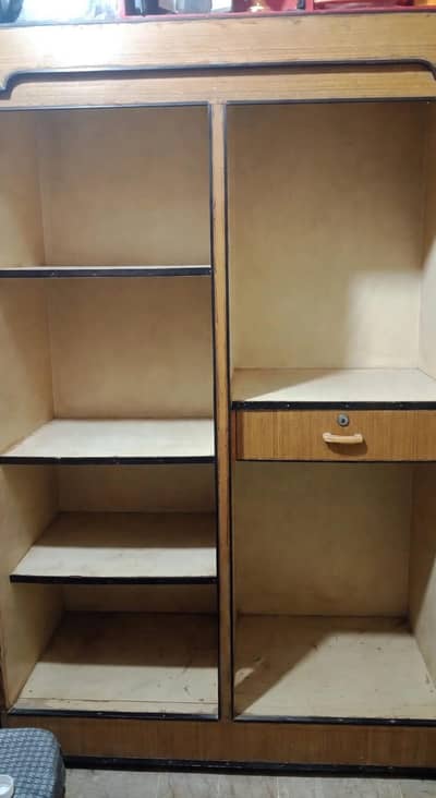 wooden cupboard with wide space