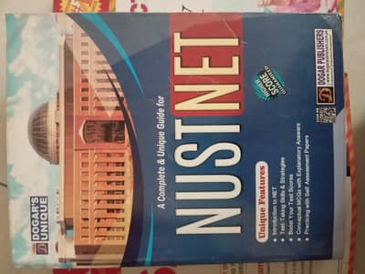 NUST NET preparation notes and SAT math book for preparation.