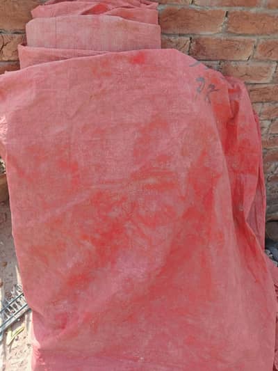 Used Waterproof Tarpaulin / Tarpal – Full Size, Red