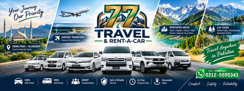Car Rental With Driver Rawalpindi Islamabad-all Pakistan Azad Kashmir