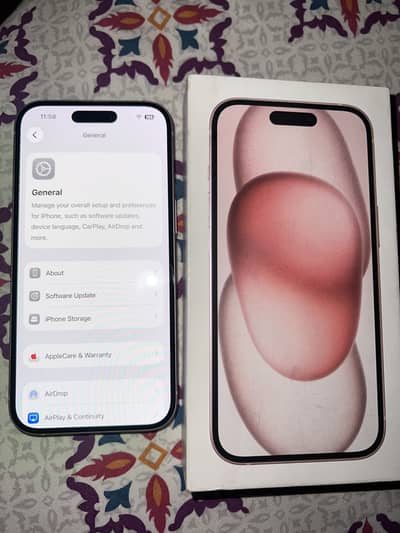 Apple iPhone 15 pink colour 128gb PTA approved