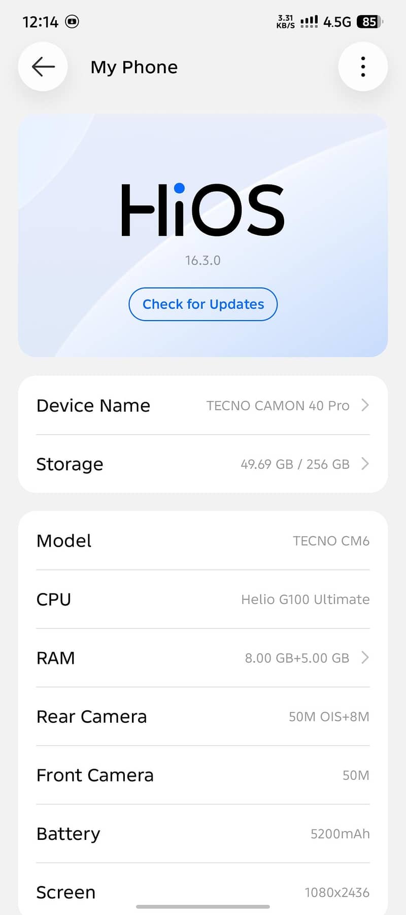 Tecno CAMON 40 Pro 10
