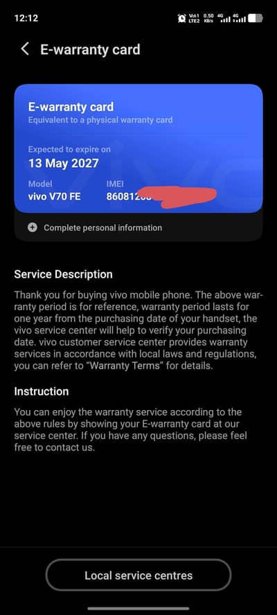 Vivo V70 FE 5G