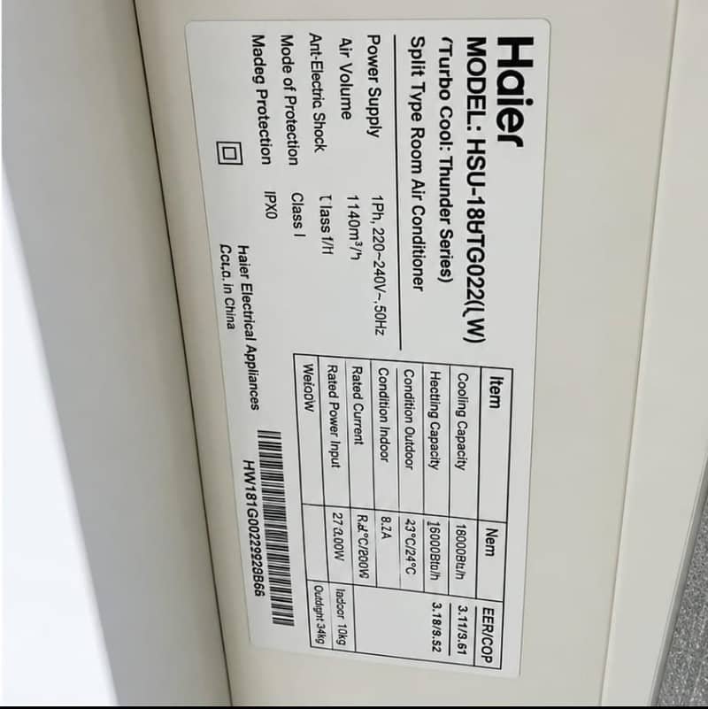 Haier 1.5 ton ac Split 1
