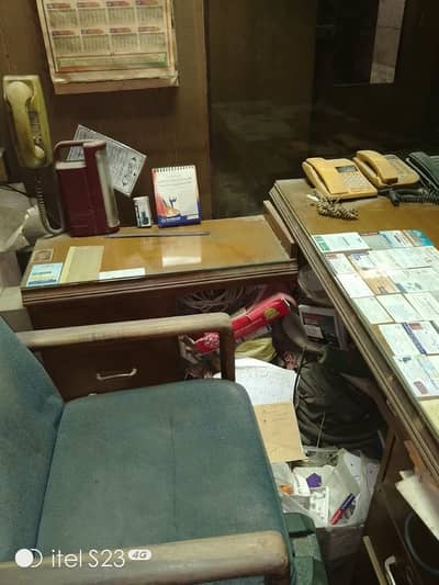 Title: URGENT SALE! Heavy Wooden Office Desk with Glass  + Office Chai