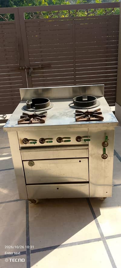 Heavy-Duty Commercial Stainless Steel 2-Burner Gas Stove