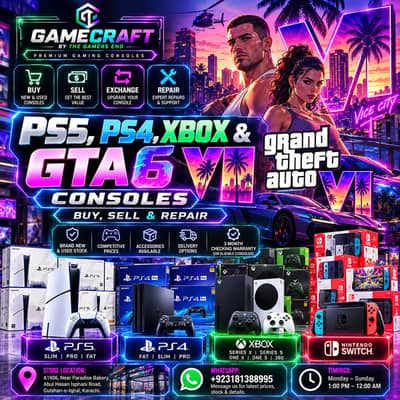 PS5, PS4, Xbox & GTA 6 Gaming Consoles for Sale in Karachi | Buy, Sell