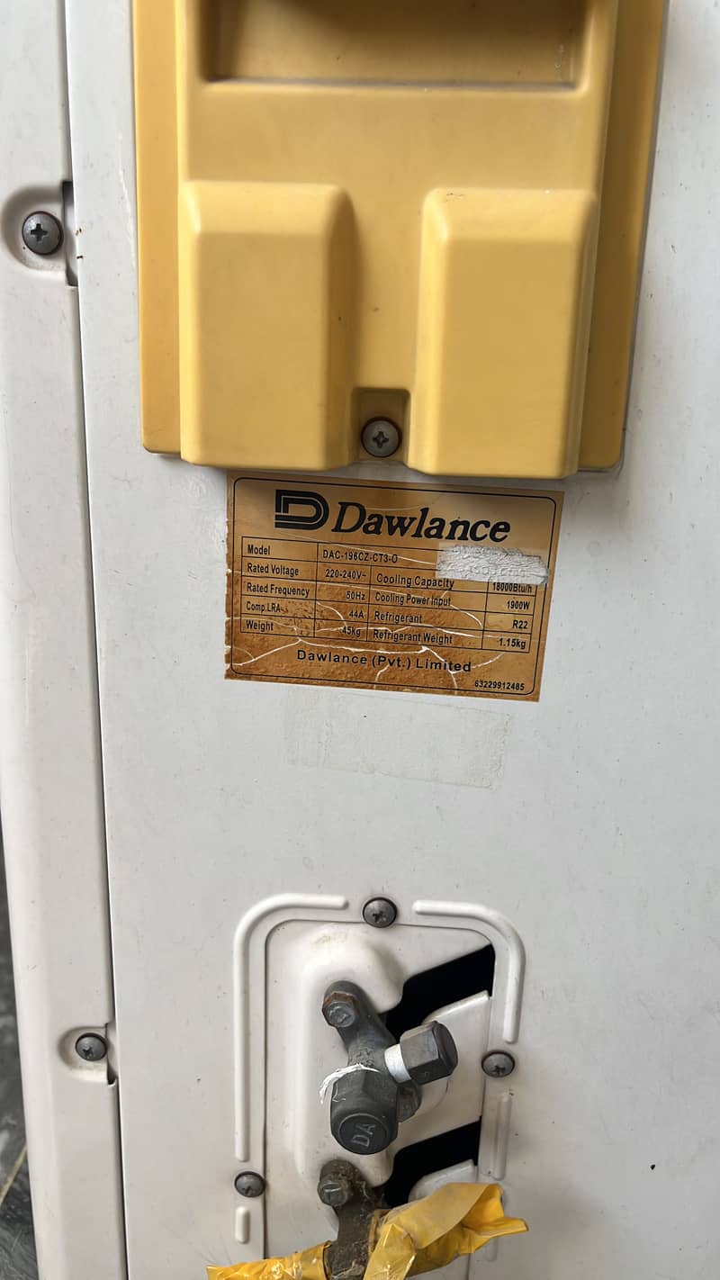 Used Dawlance 1.5 ton split ac 5