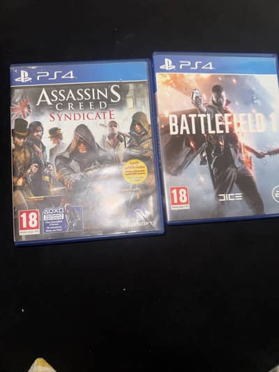 Battle field and Assassin creed ps4 games