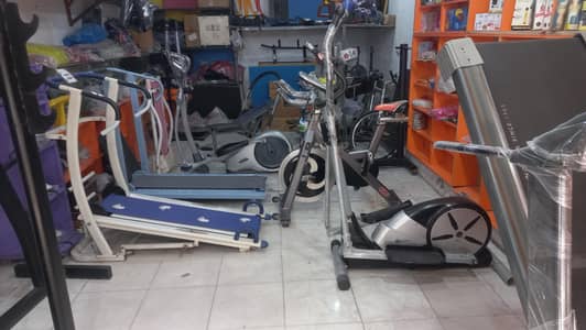 Imported manual treadmill elliptical cycle exercise cycling machine