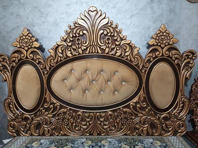 Royal Bedroom Set for Sale – Bed, Dressing & Side Tables