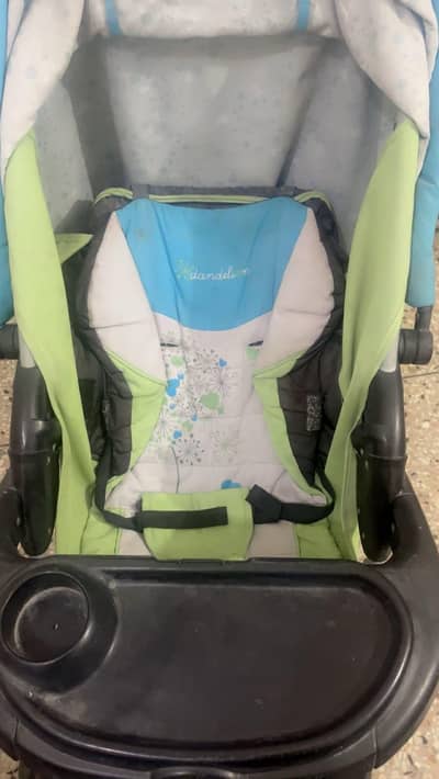 Imported Foldable Baby Pram with Adjustable Handle & Reclining Seat
