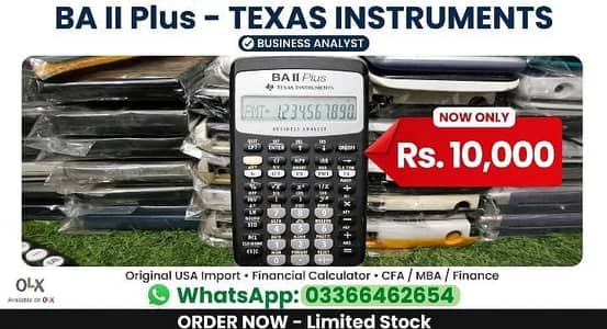 TEXAS INSTRUMENTS BA2 PLUS FINANCIAL CALCULATOR CFA