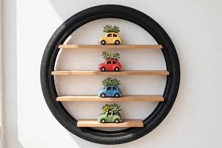 Wall Hanging Shelf with LED Light - Home Decoration Rack