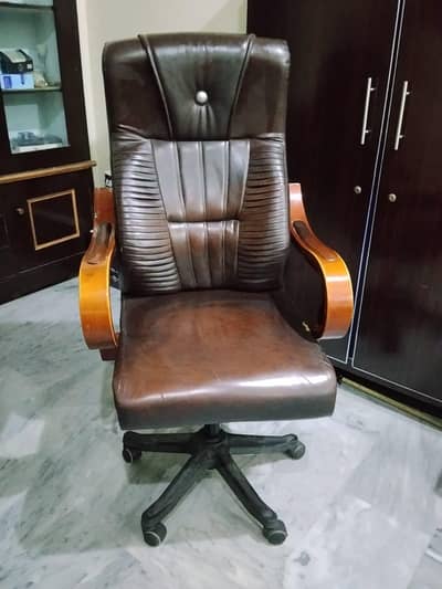wooden office chair