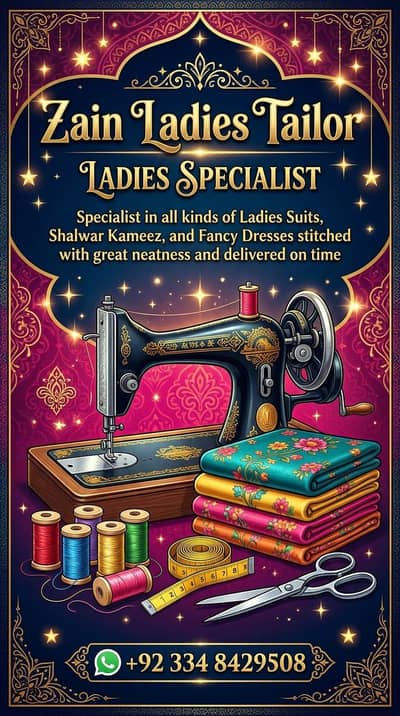 Zain Ladies Tailor Expert ladies  stitching Services
