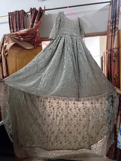 Bridal waleema long tail maxi
