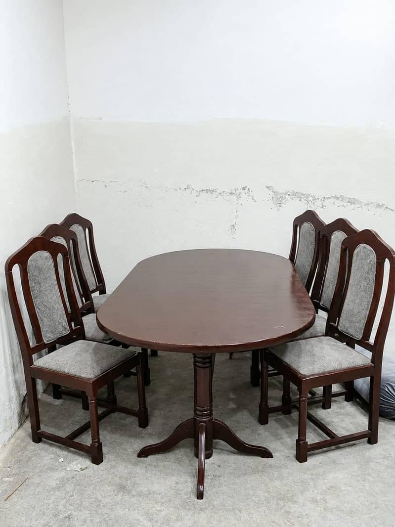 dining table-6 wooden chairs 0