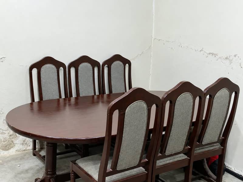 dining table-6 wooden chairs 1