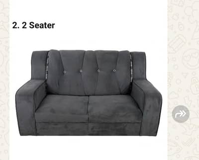 6 seetr sofa set.       ( 3 + 2 +1 ) for seal Dark grey Safiya homes