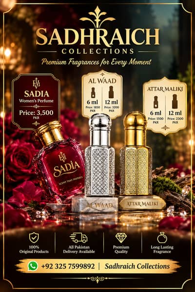 Perfume for Women / Attar / Al Waad Attar / Attar Maliki / Sadia Prfum