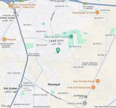 5 marla plot available in lake city