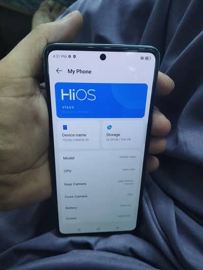 Tecno camon 20 indisplay Finger PTA Approved