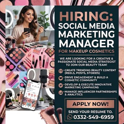 Social Media Marketing Manager ( FEMALE ) Required.