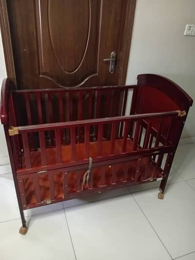 brown Wooden Baby Crib / Baby Cot with mattress / kids cot