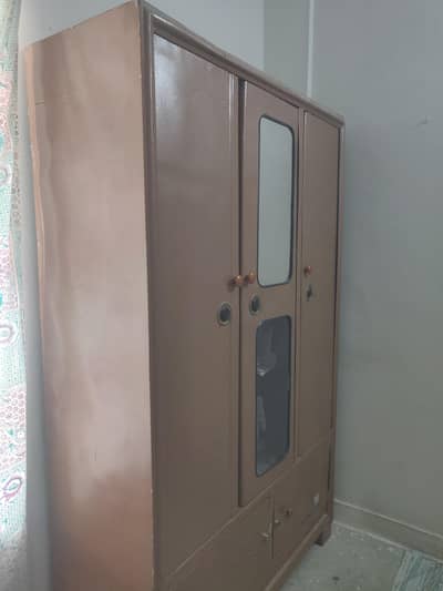 Iron bed and wardrobe