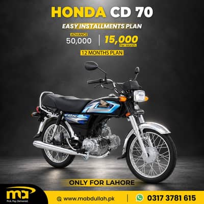 Honda CD 70 2027 On Easy Installment